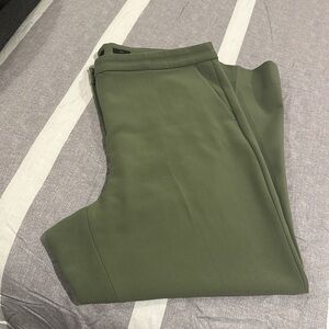 J. Crew Kate Straight Leg Pant Women's Size 18 Green Stretch Ponte Knit